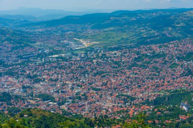 Bosna başkenti Saraybosna 'nın Panoraması