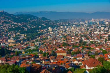 Eski Saraybosna ve Bosna-Hersek 'in Panorama manzarası