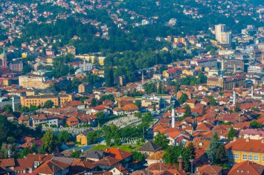 Eski Saraybosna ve Bosna-Hersek 'in Panorama manzarası