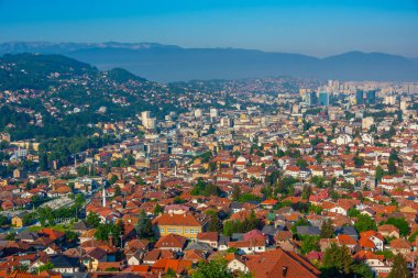 Eski Saraybosna ve Bosna-Hersek 'in Panorama manzarası