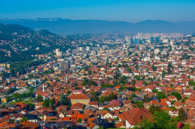 Eski Saraybosna ve Bosna-Hersek 'in Panorama manzarası