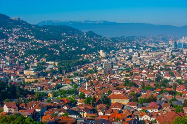 Eski Saraybosna ve Bosna-Hersek 'in Panorama manzarası