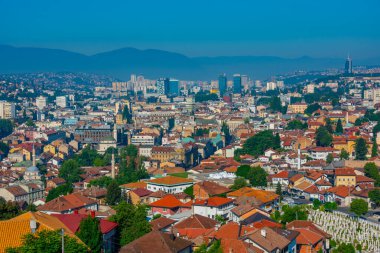 Eski Saraybosna ve Bosna-Hersek 'in Panorama manzarası