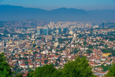 Eski Saraybosna ve Bosna-Hersek 'in Panorama manzarası