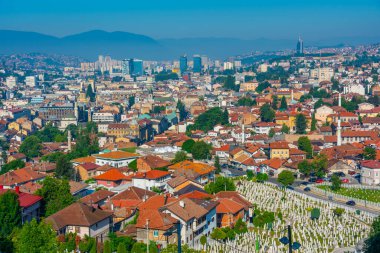 Eski Saraybosna ve Bosna-Hersek 'in Panorama manzarası