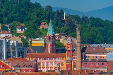 Eski Saraybosna ve Bosna-Hersek 'in Panorama manzarası