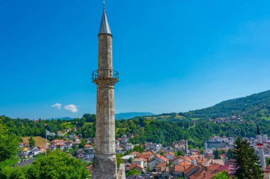 Bosna-Hersek 'in gezgin kentinin Panorama manzarası