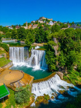 Bosna kenti Jajce 'nin Panoraması