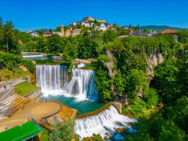 Bosna kenti Jajce 'nin Panoraması