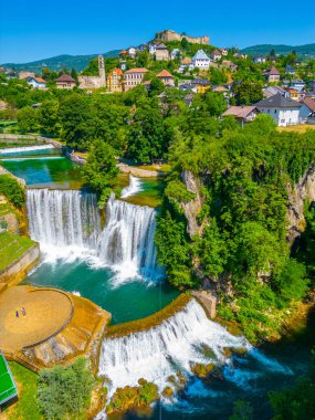 Bosna kenti Jajce 'nin Panoraması