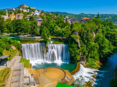 Bosna kenti Jajce 'nin Panoraması