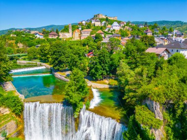 Bosna kenti Jajce 'nin Panoraması