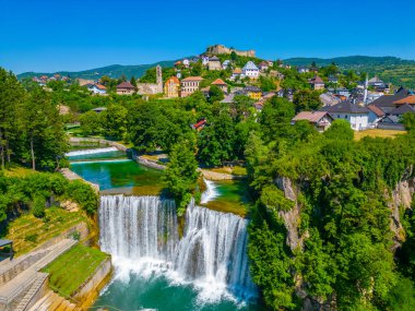 Bosna kenti Jajce 'nin Panoraması