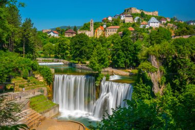 Bosna kenti Jajce 'nin Panoraması