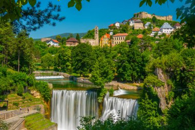 Bosna kenti Jajce 'nin Panoraması