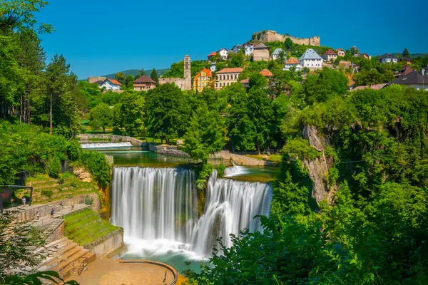 Bosna kenti Jajce 'nin Panoraması