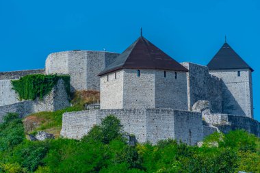 Bosna-Hersek 'teki Tesanj kalesinin manzarası