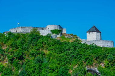 Bosna-Hersek 'teki Tesanj kalesinin manzarası
