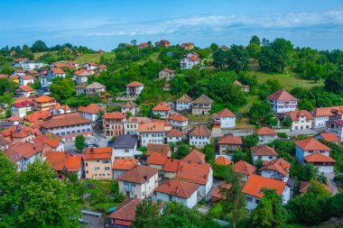 Bosna 'nın Tesanj kentinin manzarası
