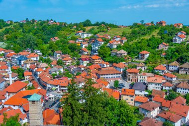 Bosna 'nın Tesanj kentinin manzarası