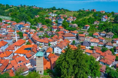 Bosna 'nın Tesanj kentinin manzarası