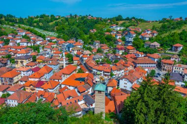 Bosna 'nın Tesanj kentinin manzarası