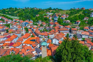 Bosna 'nın Tesanj kentinin manzarası