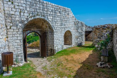 Bosna-Hersek 'teki Tesanj kalesinin manzarası