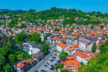 Bosna 'nın Tesanj kentinin manzarası