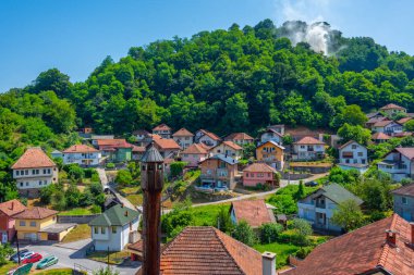 Bosna 'nın Maglaj kentinin manzarası