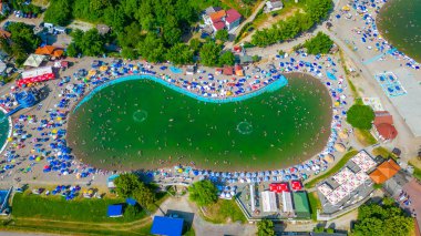 Bosna-Hersek 'in Tuzla kentinde Pannonica Tuz Gölleri
