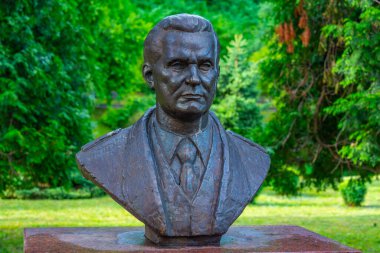 Bosna-Hersek 'in Gradacac kentindeki Josip Broz Tito Heykeli