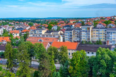Bosna 'nın Gradacac kentinin Panoraması