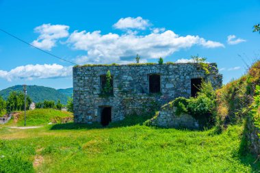Bosna-Hersek 'teki Zvornik kalesinin manzarası