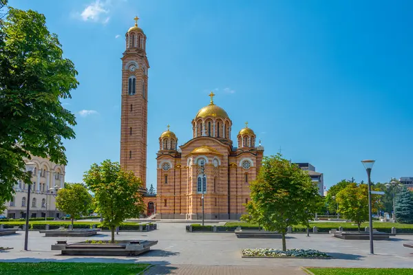位于波斯尼亚和黑塞哥维那巴尼亚卢卡的救世主东正教大教堂 — 图库照片