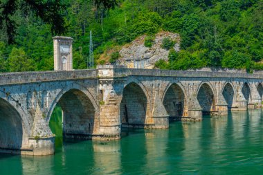 Mehmed Pasa Sokolovic Bridge in Visegrad, Bosnia and Herzegovina clipart