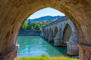 Mehmed Pasa Sokolovic Bridge in Visegrad, Bosnia and Herzegovina clipart