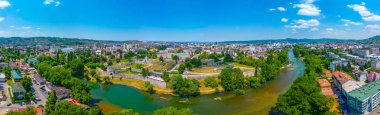 Bosna-Hersek 'in Banja Luka kentindeki Kastel Kalesinin Panorama manzarası