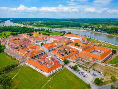 Aerial view of old town of Osijek, Croatia clipart