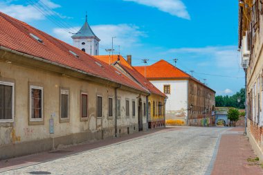 Hırvatistan 'ın eski Osijek kentindeki yaya sokağı