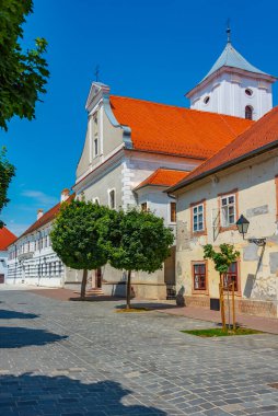 Hırvatistan 'ın eski Osijek kasabasındaki Kutsal Haç Kilisesi