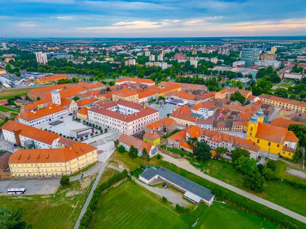 Hırvatistan 'ın eski Osijek kentinin hava manzarası