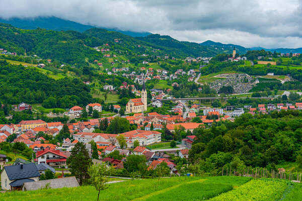 Panorama view of Croatian town Krapina