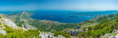 Hırvat kenti Orebiç 'in hava manzarası