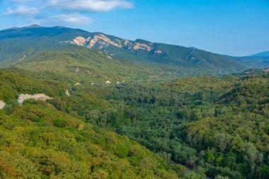 Gürcistan 'ın dışındaki Kakheti bölgesinin Hilly manzarası