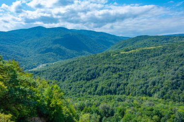 Gürcistan 'ın dışındaki Kakheti bölgesinin Hilly manzarası