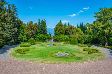 Güneşli bir günde Georgia 'daki Tsinandali Parkı
