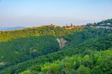 Gürcistan 'ın Sighnaghi kasabasının manzarası