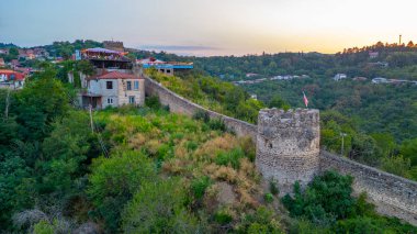 Gürcistan 'ın Sighnaghi kasabasının manzarası