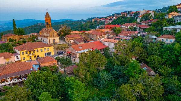 Панорама города Синьяги в Грузии